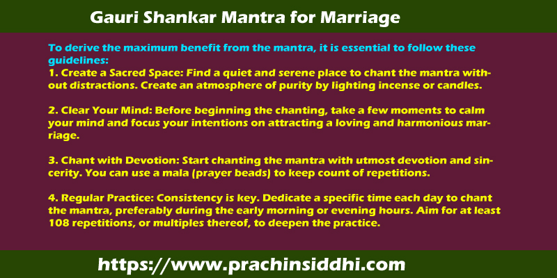 Gauri Shankar Mantra for Marriage